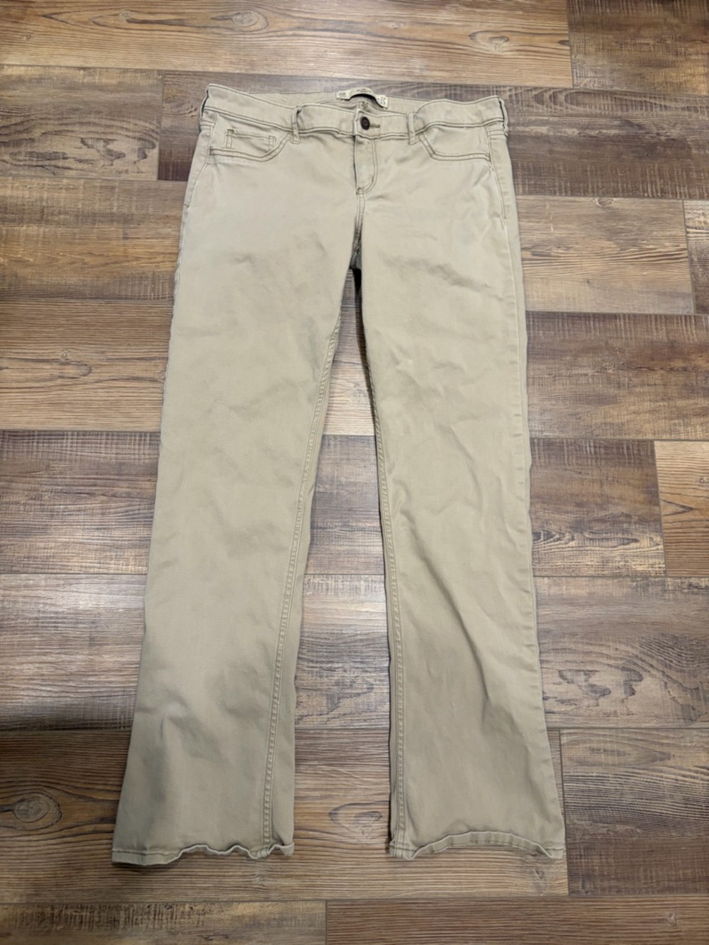 Hollister low rise Tan Boot Cut Pants Y2K